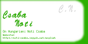 csaba noti business card